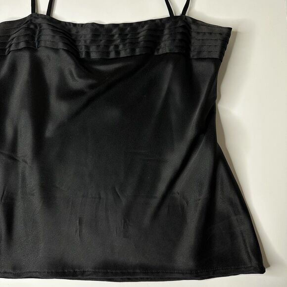 Vtg Fritzi Cami Tank Top Womens Sz M Black Spaghetti Strap Basic Layering READ - Picture 6 of 10